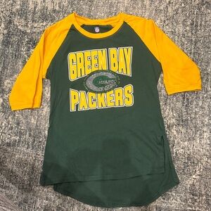 NFL Green Bay Packers Kids Long Sleeve Tee - Green & Gold